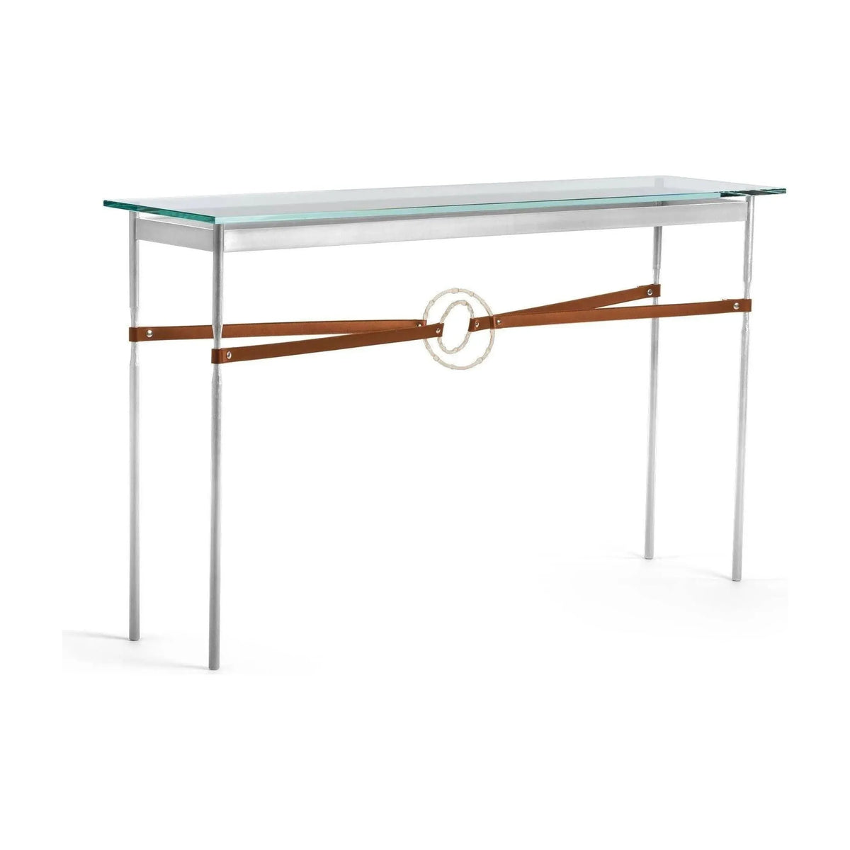 Hubbardton Forge - Equus Chestnut Leather Console Table - 750118-85-84-LC-VA0714 | Montreal Lighting & Hardware