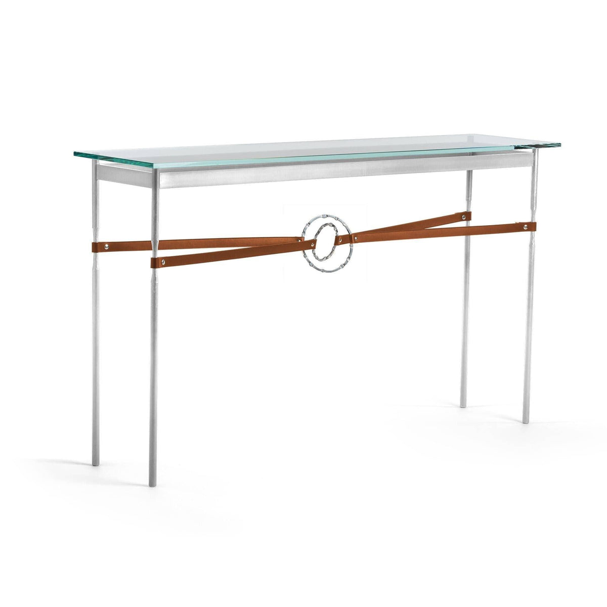 Hubbardton Forge - Equus Chestnut Leather Console Table - 750118-85-85-LC-VA0714 | Montreal Lighting & Hardware