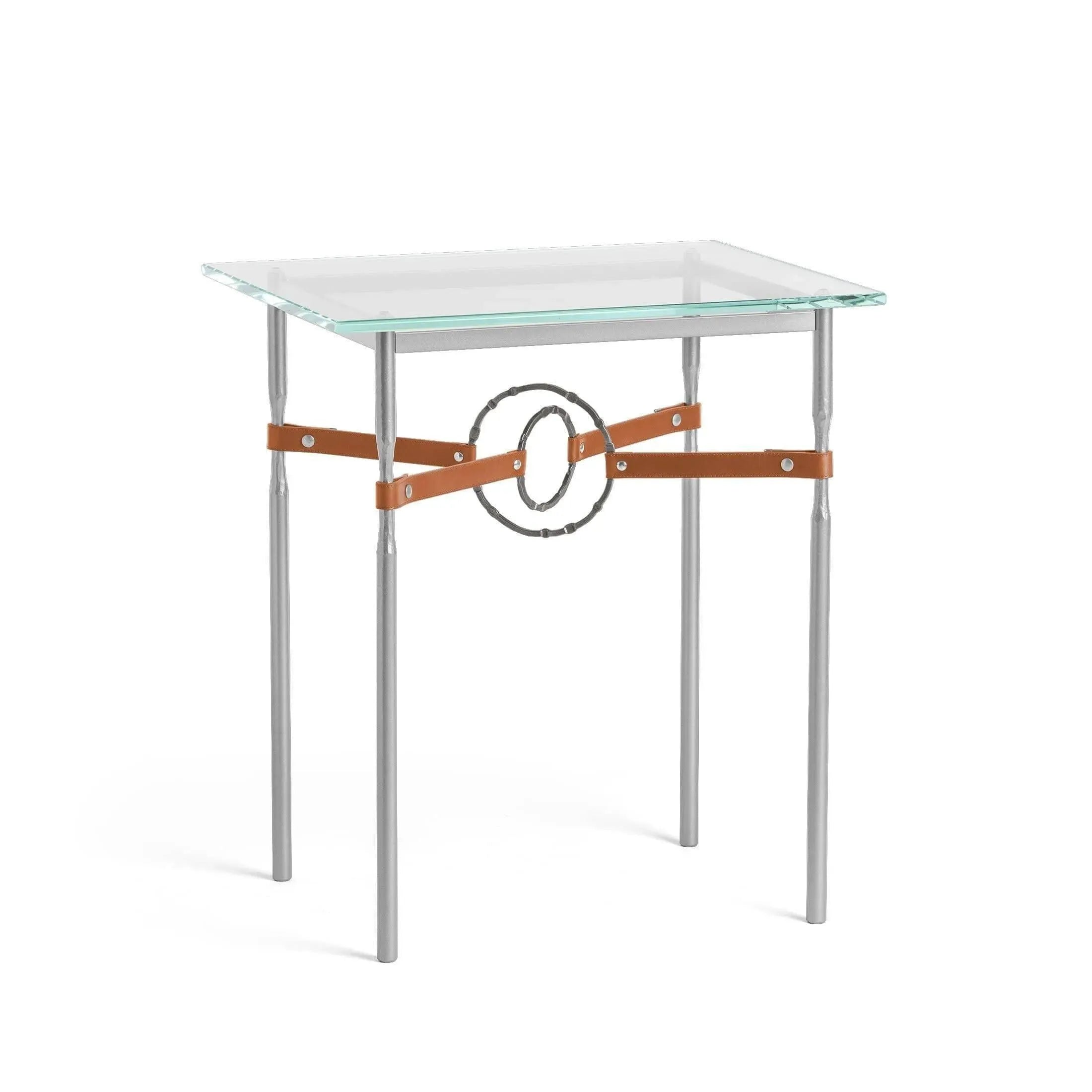 Hubbardton Forge - Equus Chestnut Leather Side Table - 750116-82-07-LC-VA0717 | Montreal Lighting & Hardware
