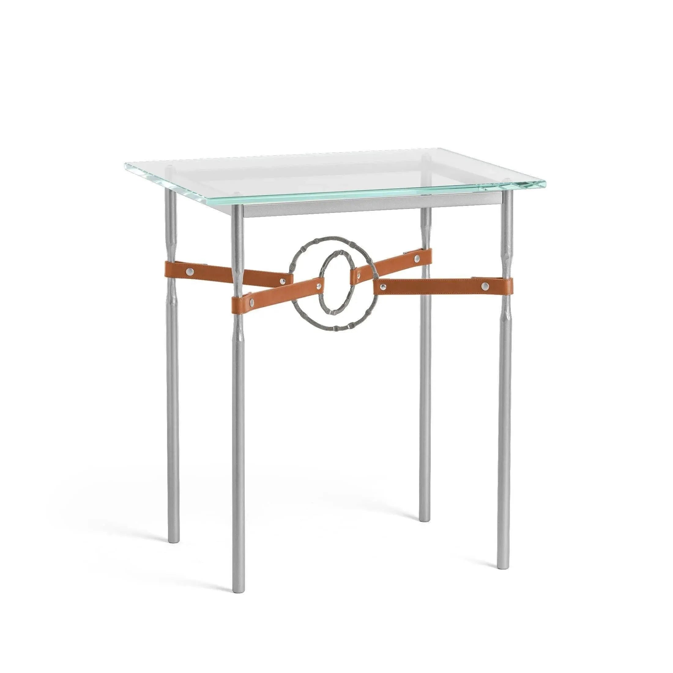 Hubbardton Forge - Equus Chestnut Leather Side Table - 750116-82-20-LC-VA0717 | Montreal Lighting & Hardware