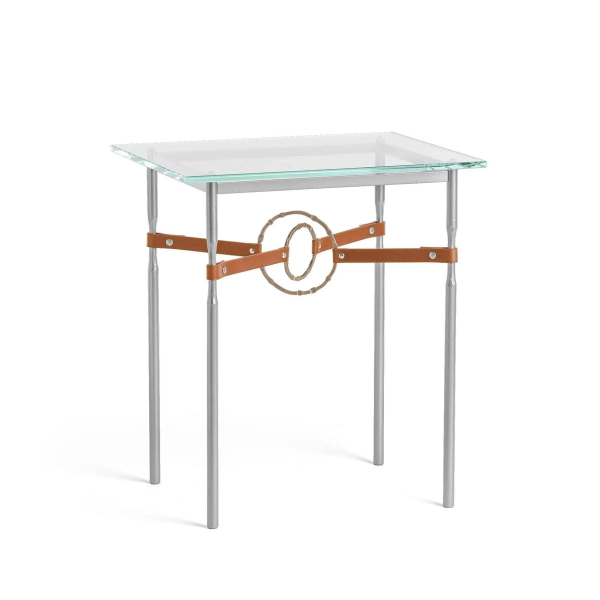 Hubbardton Forge - Equus Chestnut Leather Side Table - 750116-82-84-LC-VA0717 | Montreal Lighting & Hardware