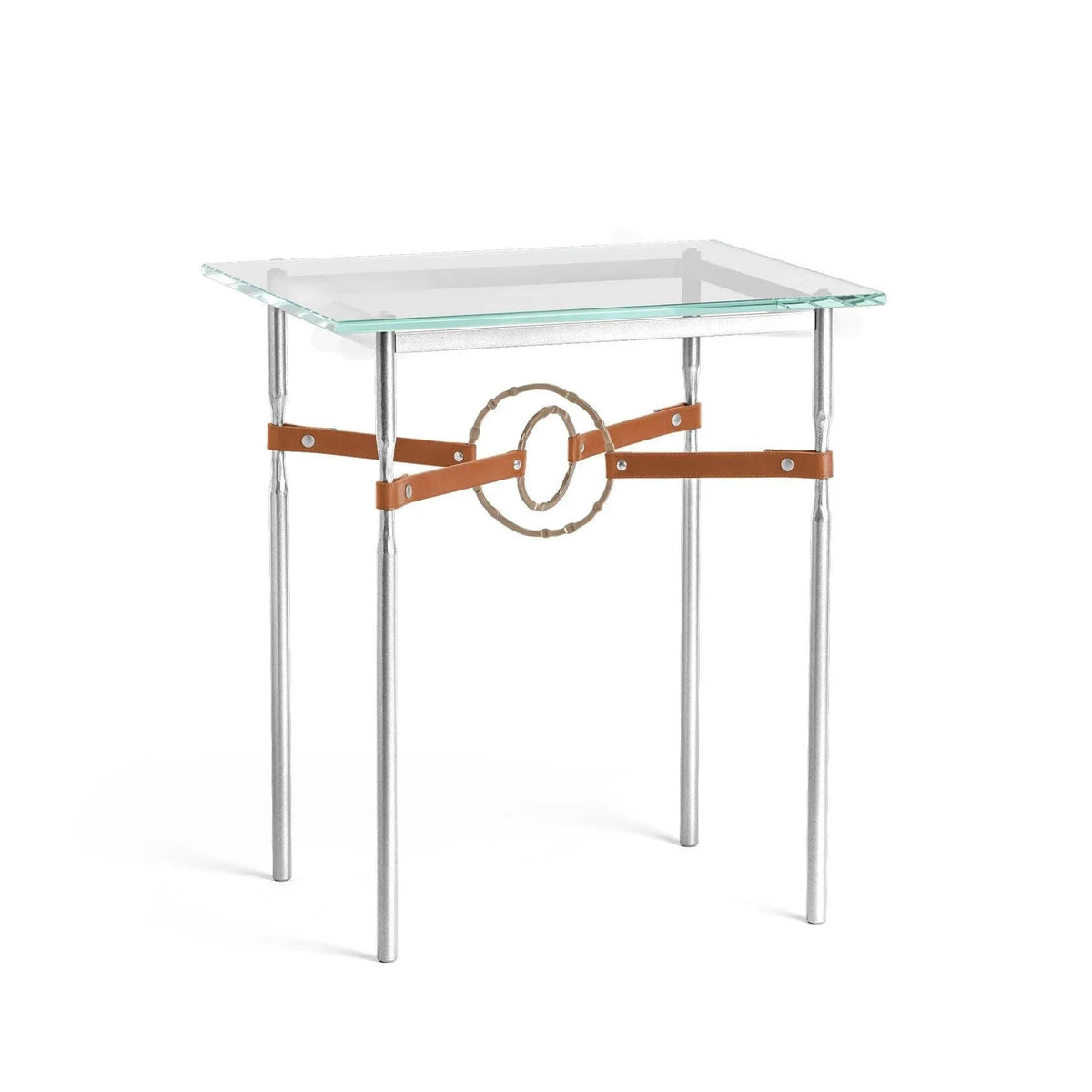 Hubbardton Forge - Equus Chestnut Leather Side Table - 750116-85-84-LC-VA0717 | Montreal Lighting & Hardware