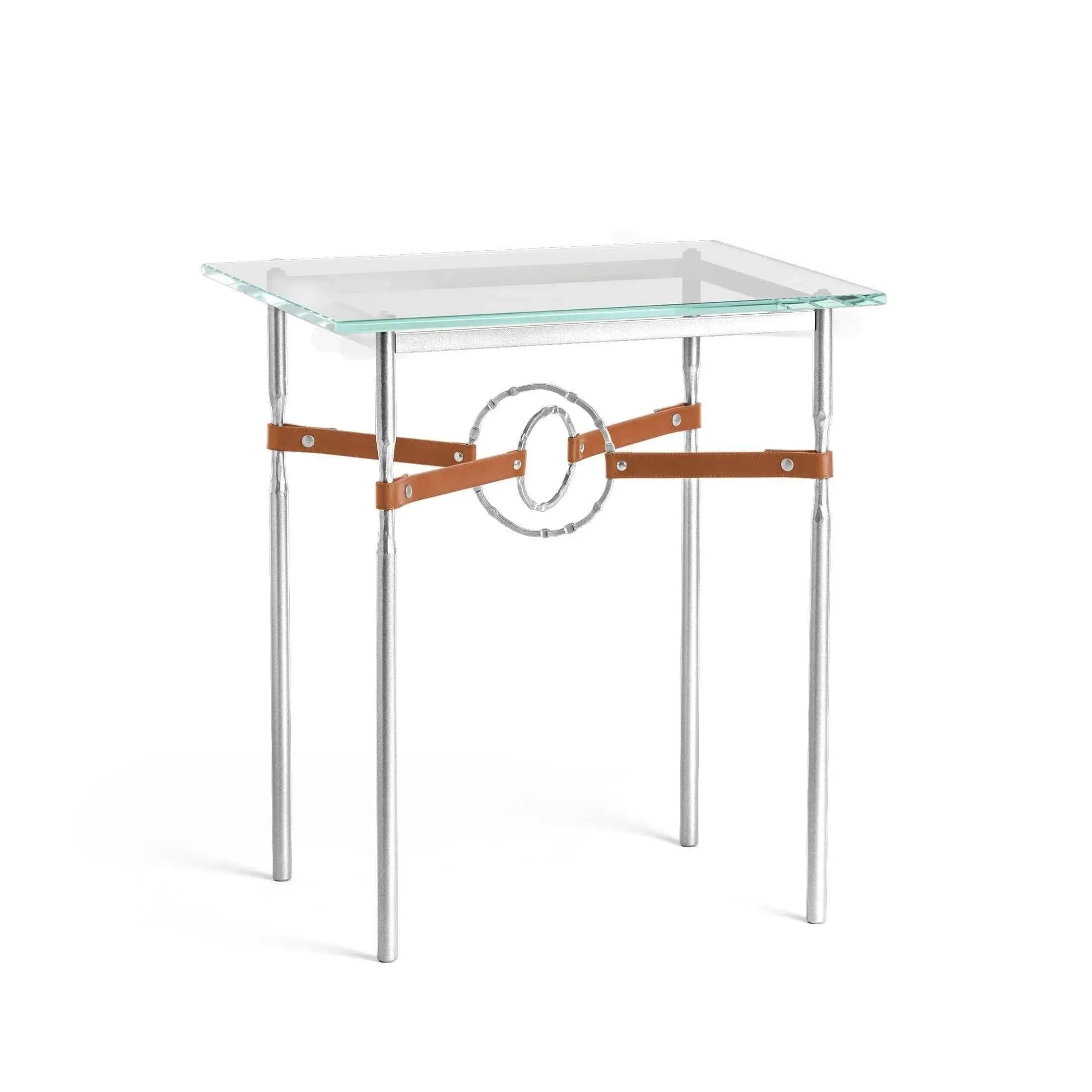 Hubbardton Forge - Equus Chestnut Leather Side Table - 750116-85-85-LC-VA0717 | Montreal Lighting & Hardware