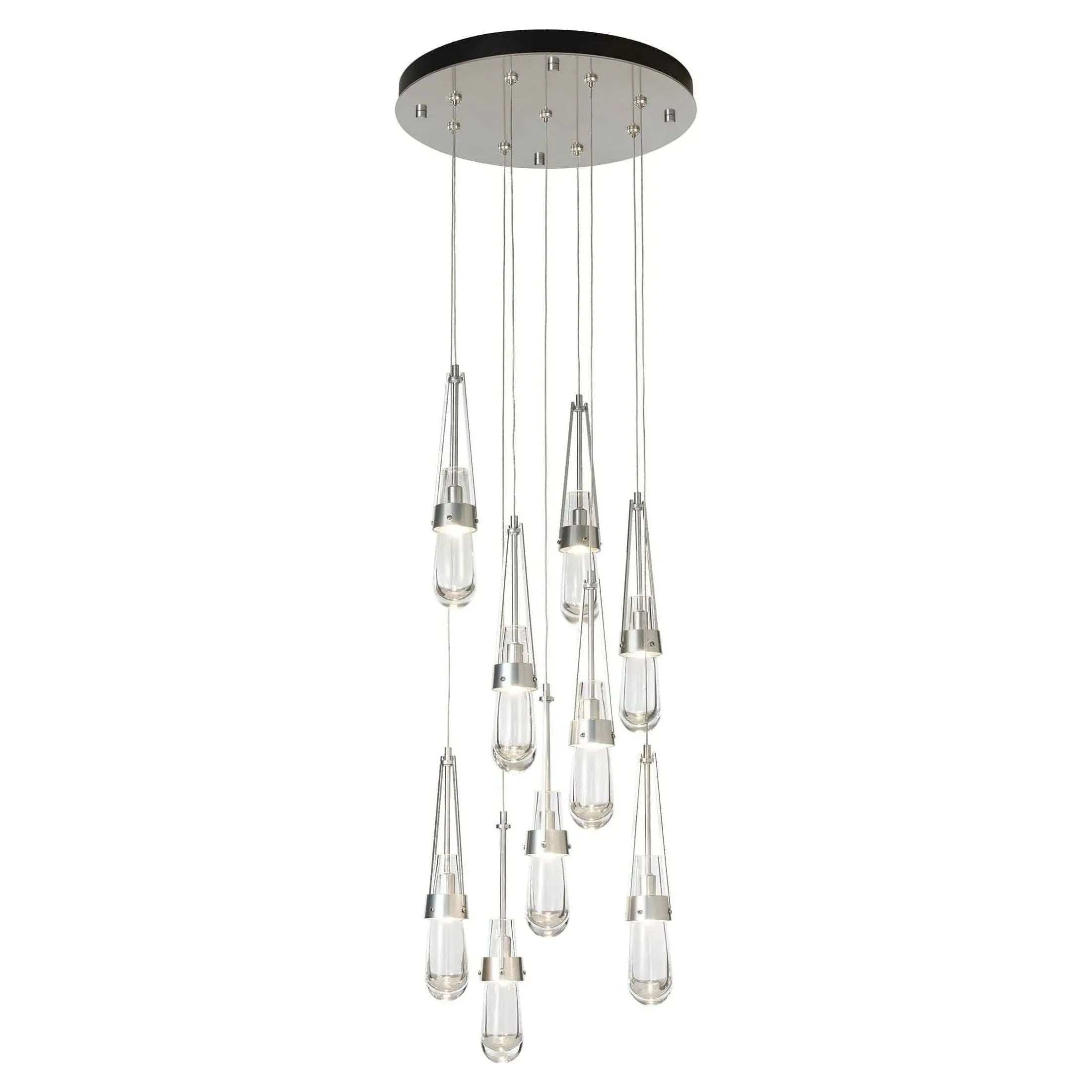 Hubbardton Forge - Link 9-Light Clear Glass Round Pendant - 131108-SKT-STND-85-ZM0434 | Montreal Lighting & Hardware