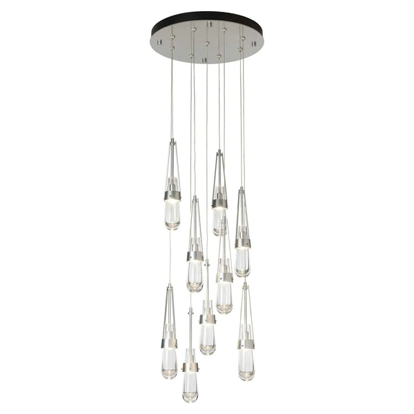 Link 9-Light Clear Glass Round Pendant