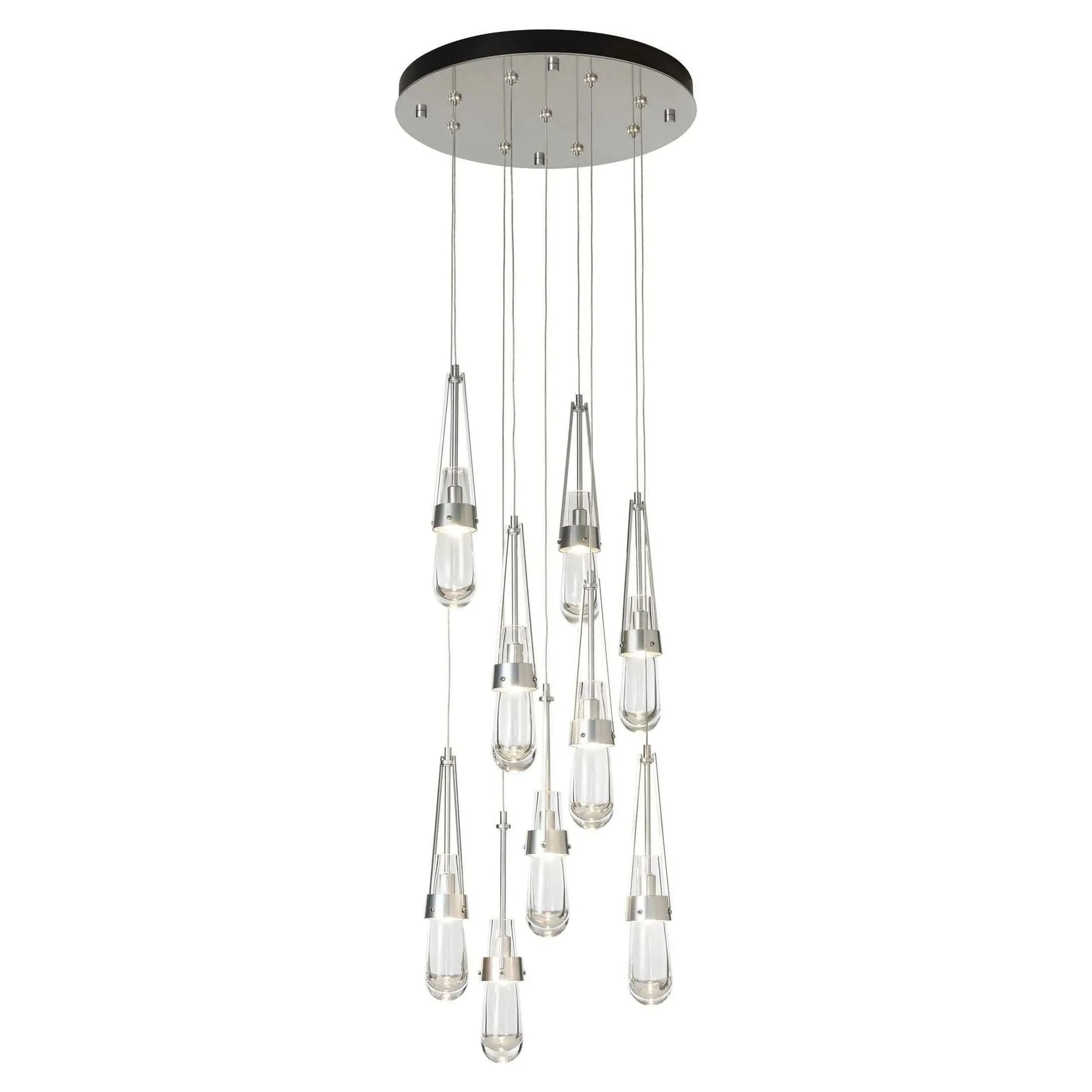 Hubbardton Forge - Link 9-Light Clear Glass Round Pendant - 131108-SKT-STND-85-ZM0434 | Montreal Lighting & Hardware