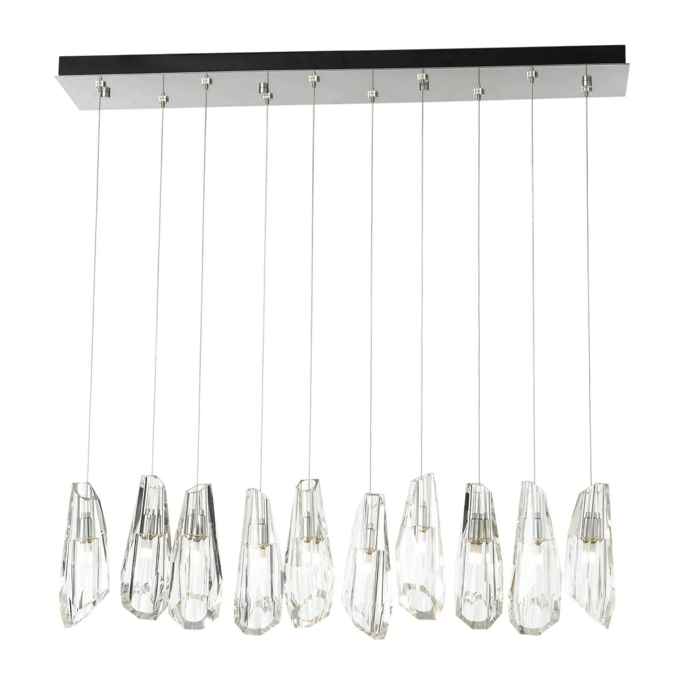 Hubbardton Forge - Luma 10-Light Large Crystal Rectangular Pendant - 131201-SKT-STND-85-CR | Montreal Lighting & Hardware