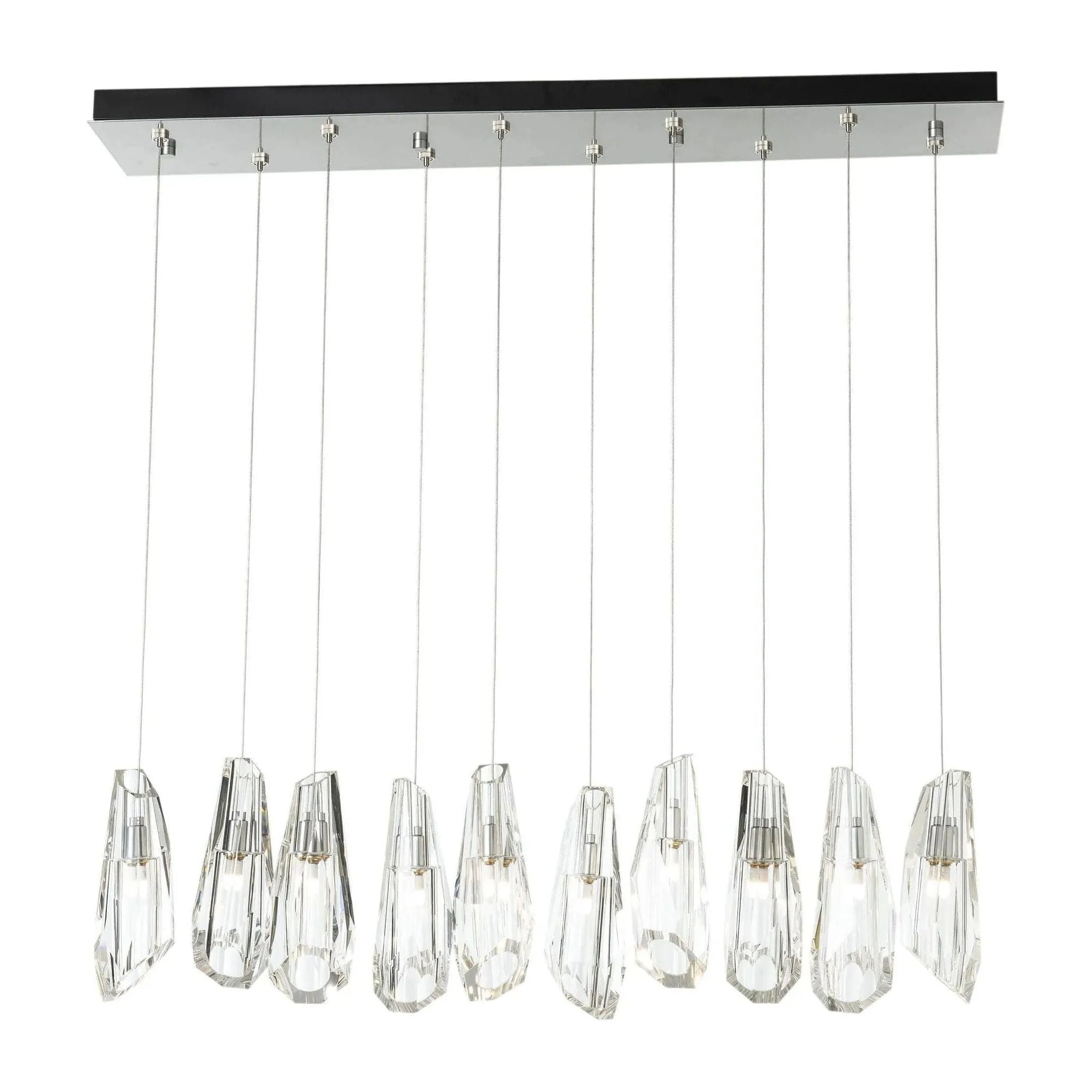 Hubbardton Forge - Luma 10-Light Large Crystal Rectangular Pendant - 131201-SKT-STND-85-CR | Montreal Lighting & Hardware