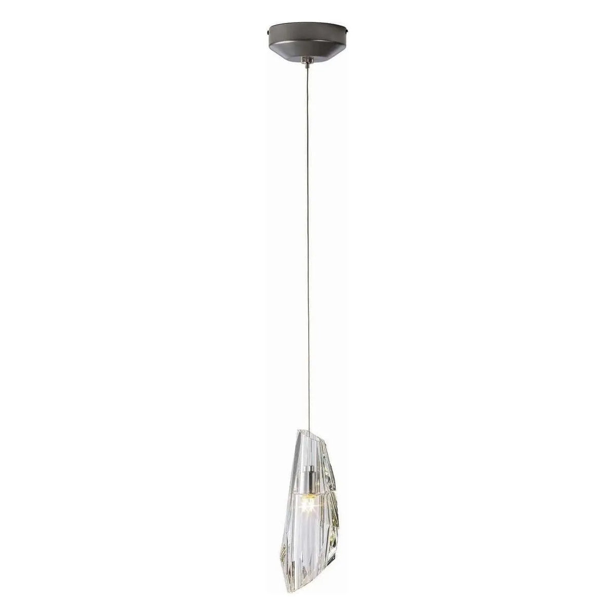 Hubbardton Forge - Luma 4-Inch One Light Mini Pendant - 161321-SKT-STND-82-CR | Montreal Lighting & Hardware