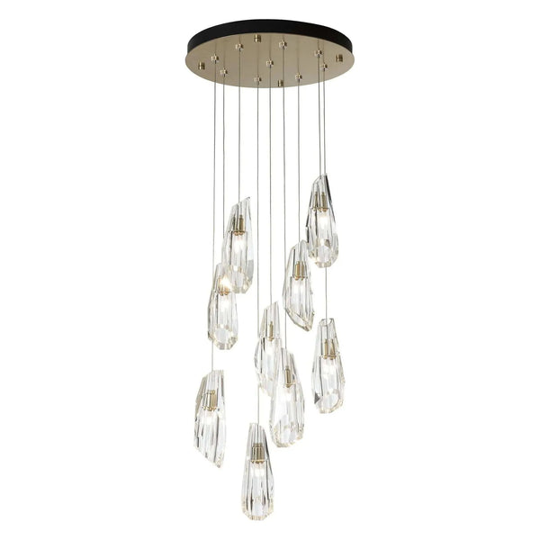 Grand rond en cristal à 9 ampoules Luma Suspension