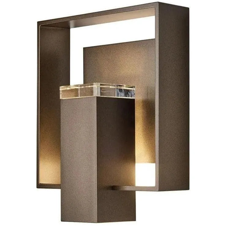 Hubbardton Forge - Shadow Box 11-Inch One Light Outdoor Wall Sconce - 302603-SKT-75-75-ZM0546 | Montreal Lighting & Hardware