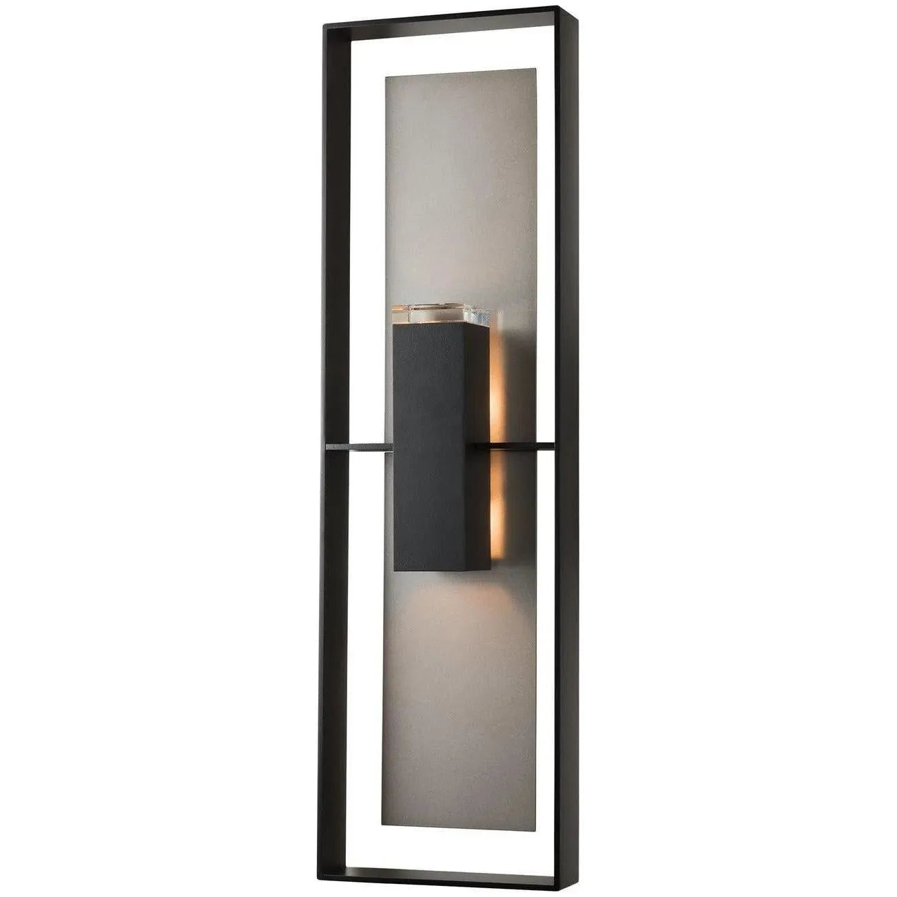 Hubbardton Forge - Shadow Box 34-Inch Two Light Outdoor Wall Sconce - 302607-SKT-10-78-ZM0546 | Montreal Lighting & Hardware