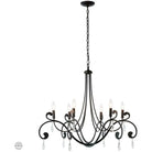 Hubbardton Forge - Stella 32-Inch Six Light Chandelier - 105057-SKT-10-CR | Montreal Lighting & Hardware