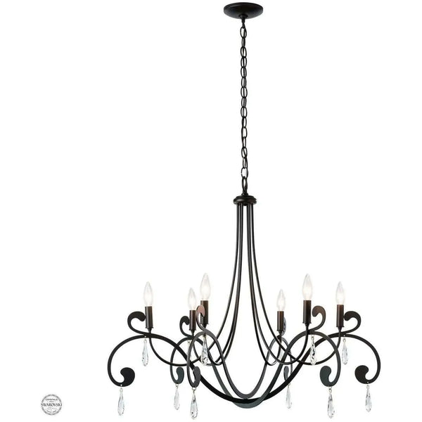 Stella 32-Inch Six Light Chandelier