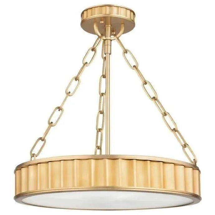 Hudson Valley Lighting - Abington Semi Flush Mount - 901-AGB | Montreal Lighting & Hardware