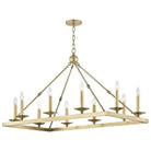 Hudson Valley Lighting - Allendale Rectangular Chandelier - 3244-AGB | Montreal Lighting & Hardware