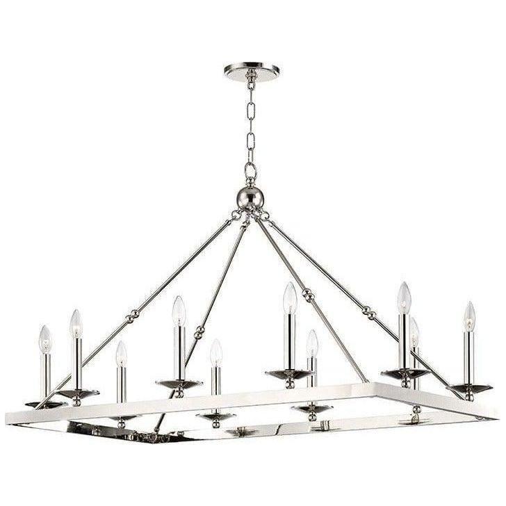 Hudson Valley Lighting - Allendale Rectangular Chandelier - 3244-PN | Montreal Lighting & Hardware