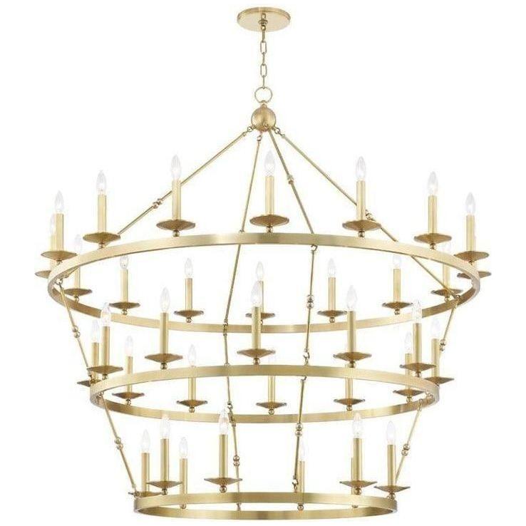 Hudson Valley Lighting - Allendale Three-Tier Chandelier - 3258-AGB | Montreal Lighting & Hardware