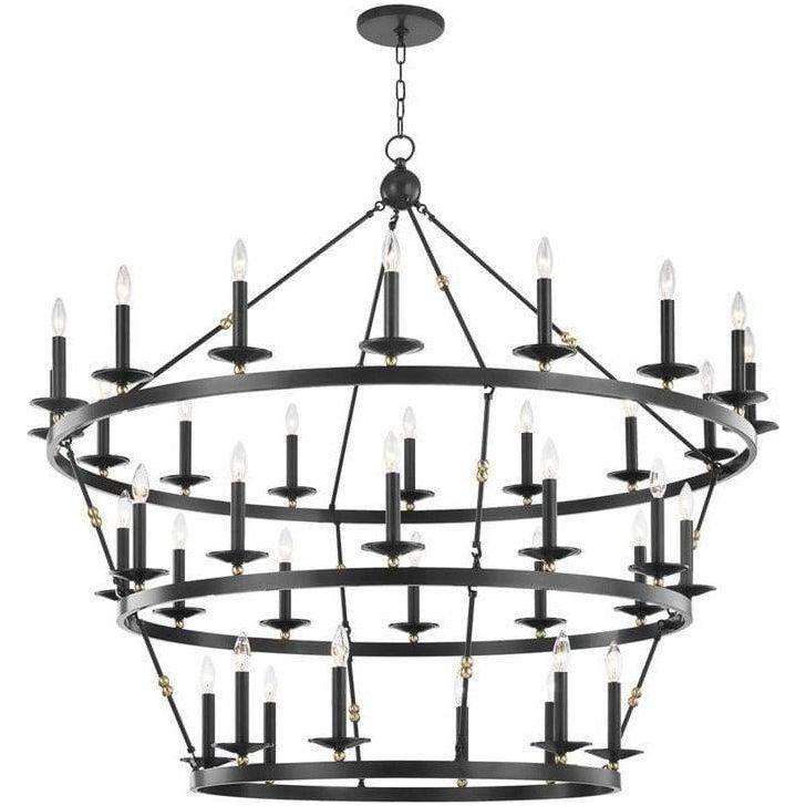 Hudson Valley Lighting - Allendale Three-Tier Chandelier - 3258-AOB | Montreal Lighting & Hardware