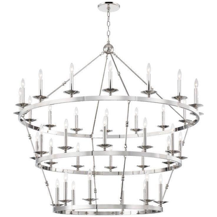 Hudson Valley Lighting - Allendale Three-Tier Chandelier - 3258-PN | Montreal Lighting & Hardware