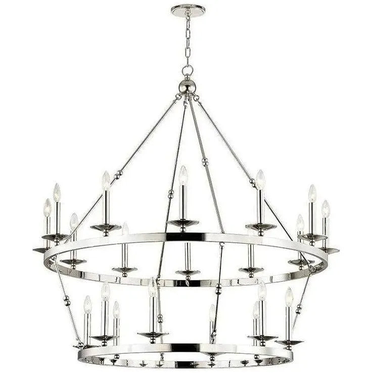 Hudson Valley Lighting - Allendale Two-Tier Chandelier - 3247-PN | Montreal Lighting & Hardware