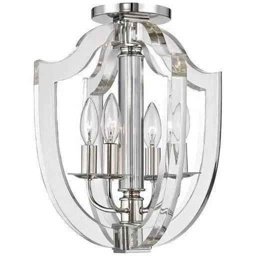 Hudson Valley Lighting - Arietta Semi Flush Mount - 6500-PN | Montreal Lighting & Hardware