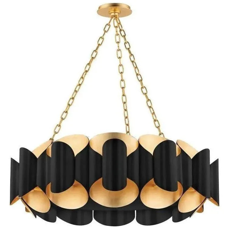 Hudson Valley Lighting - Banks Chandelier - 8534-GL/BK | Montreal Lighting & Hardware