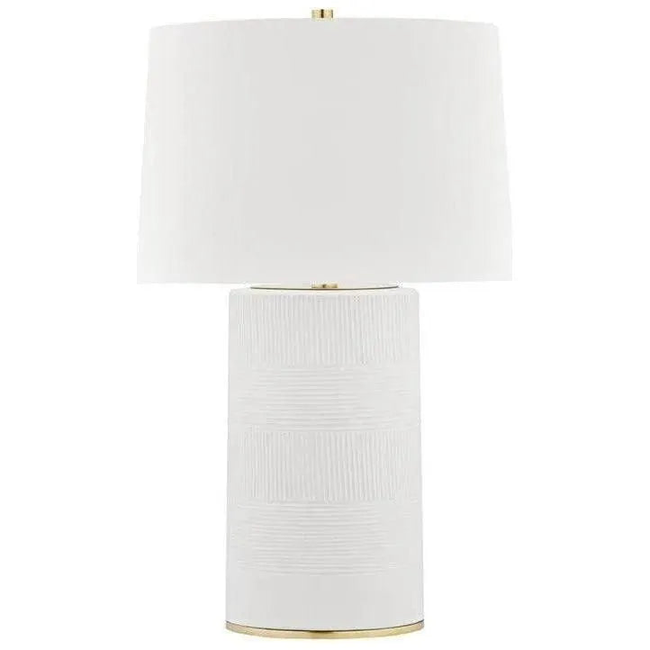 Hudson Valley Lighting - Borneo Table Lamp - L1376-AGB/WH | Montreal Lighting & Hardware