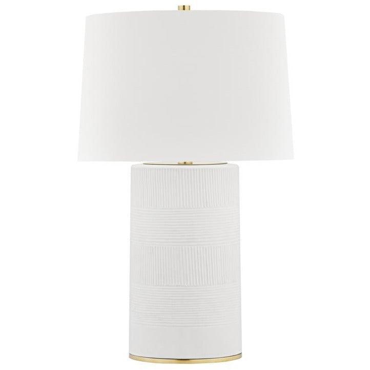 Hudson Valley Lighting - Borneo Table Lamp - L1376-AGB/WH | Montreal Lighting & Hardware