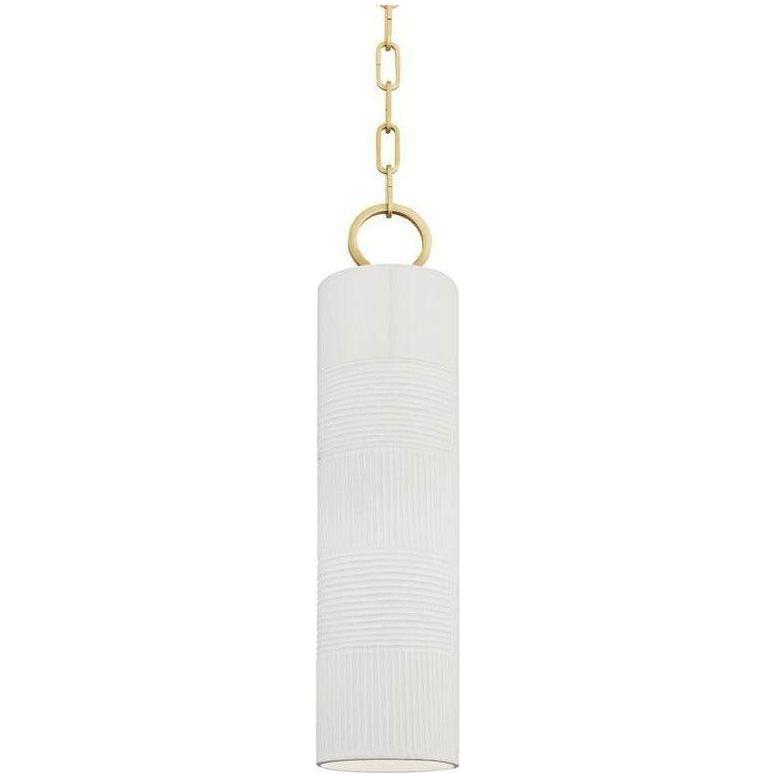 Hudson Valley Lighting - Brookville Pendant - 2384-AGB/WH | Montreal Lighting & Hardware