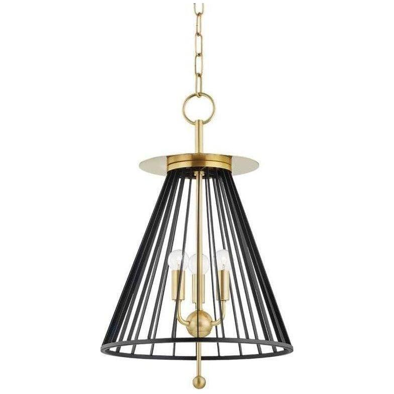 Hudson Valley Lighting - Cagney Lantern - 1014-AGB/BK | Montreal Lighting & Hardware