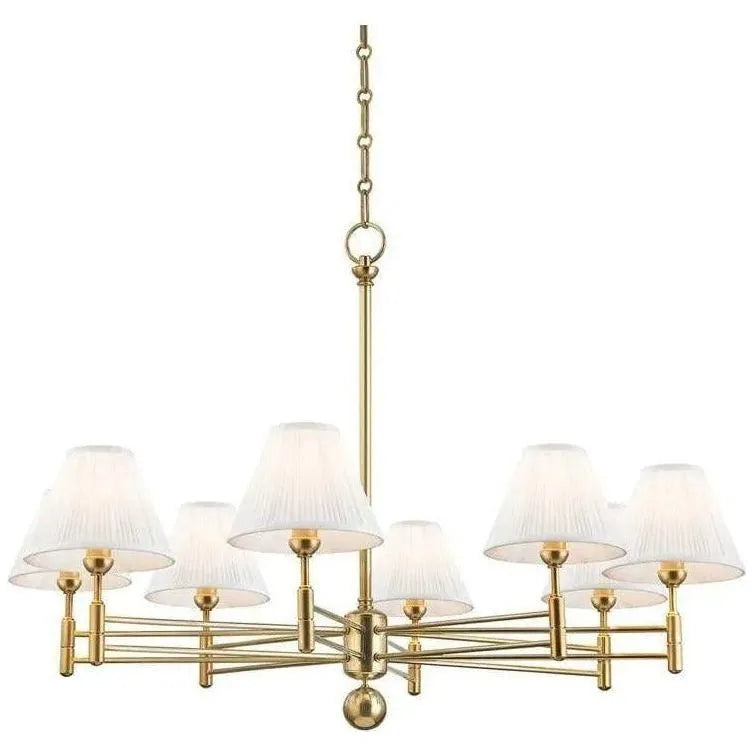 Hudson Valley Lighting - Classic No.1 Chandelier - MDS106-AGB | Montreal Lighting & Hardware