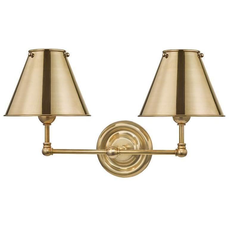 Hudson Valley Lighting - Classic No.1 Double Wall Sconce - MDS102-AGB-MS | Montreal Lighting & Hardware