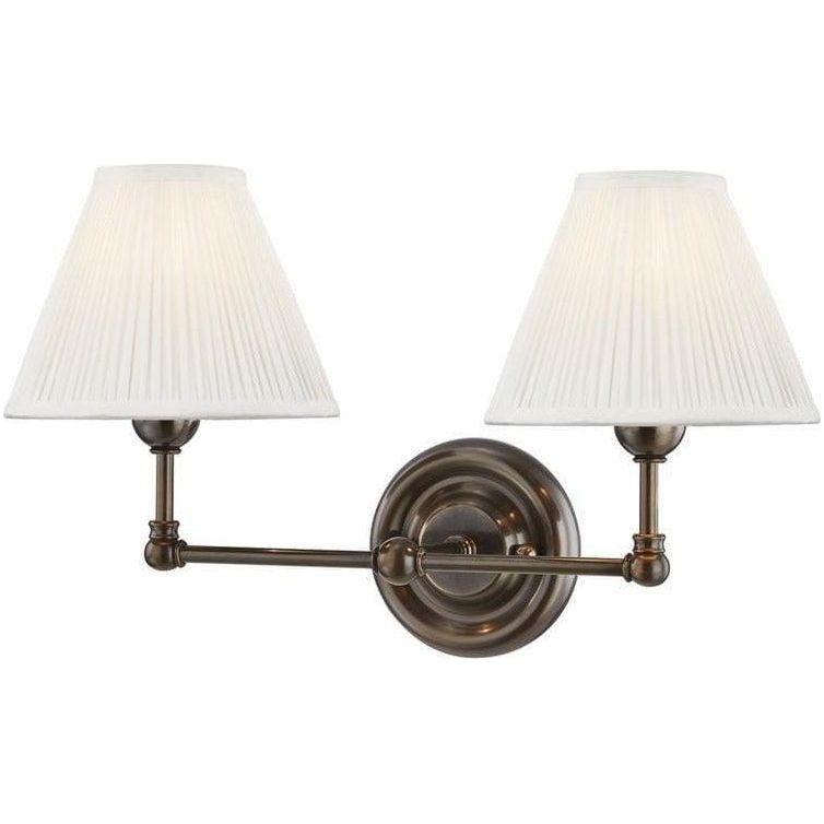 Hudson Valley Lighting - Classic No.1 Double Wall Sconce - MDS102-DB | Montreal Lighting & Hardware