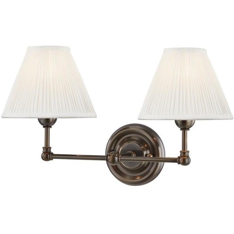 Hudson Valley Lighting - Classic No.1 Double Wall Sconce - MDS102-DB | Montreal Lighting & Hardware