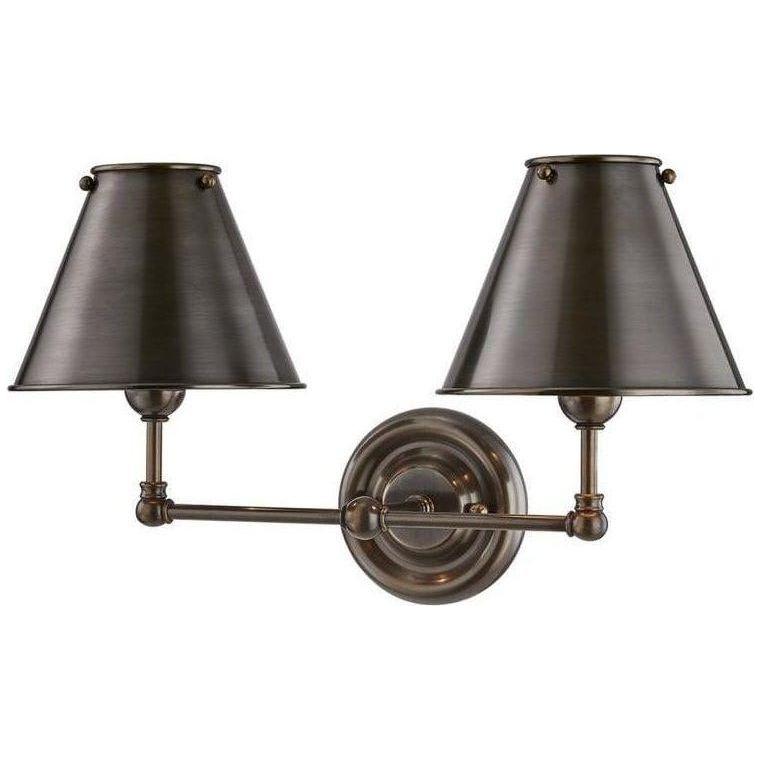 Hudson Valley Lighting - Classic No.1 Double Wall Sconce - MDS102-DB-MS | Montreal Lighting & Hardware