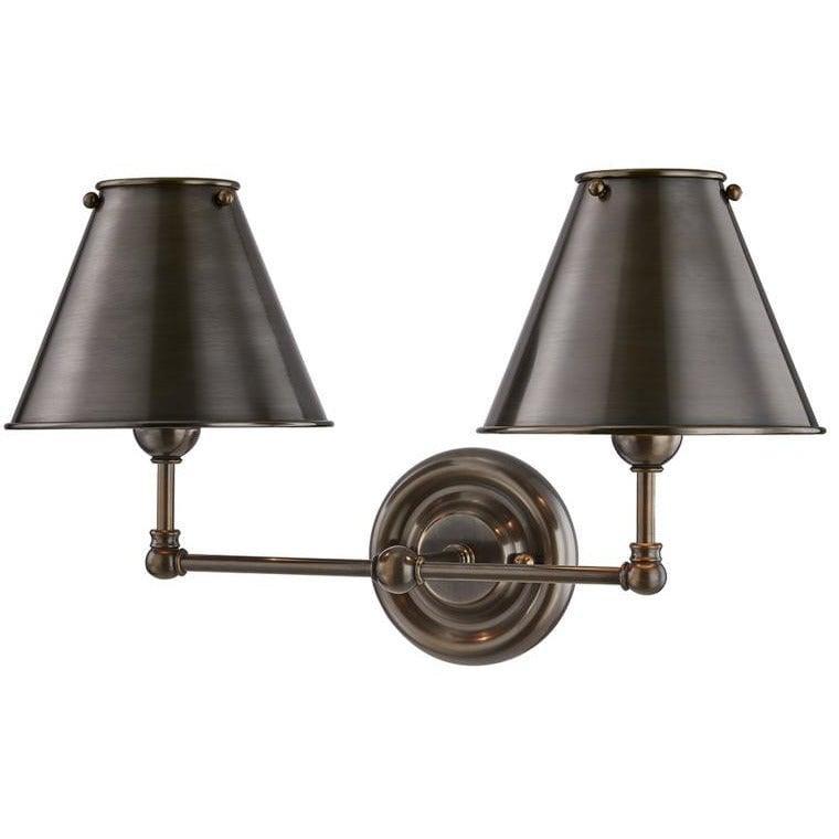 Hudson Valley Lighting - Classic No.1 Double Wall Sconce - MDS102-DB-MS | Montreal Lighting & Hardware