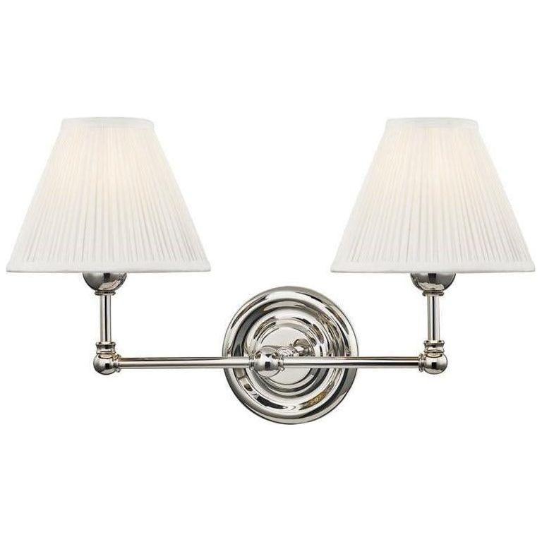 Hudson Valley Lighting - Classic No.1 Double Wall Sconce - MDS102-PN | Montreal Lighting & Hardware