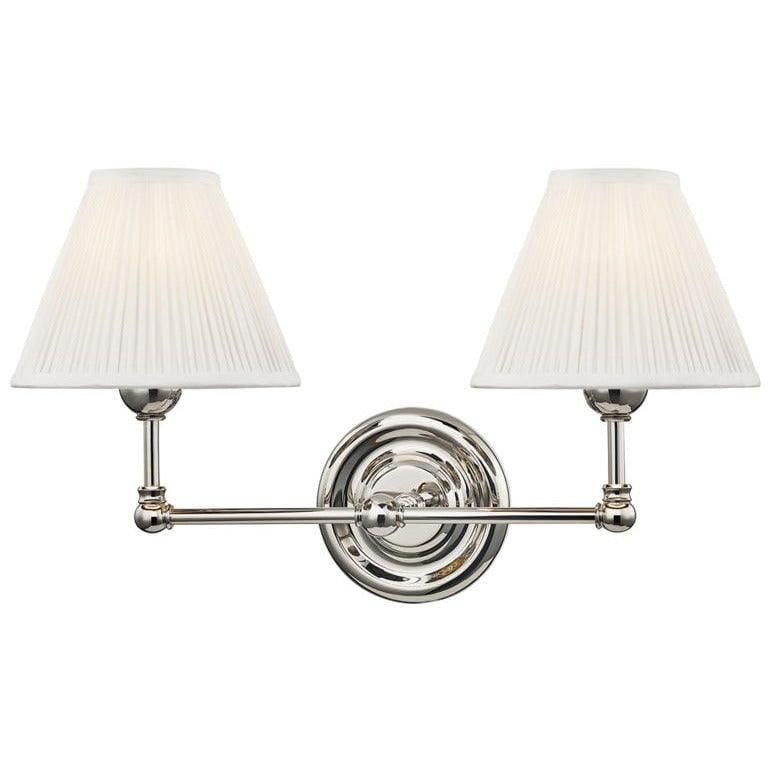 Hudson Valley Lighting - Classic No.1 Double Wall Sconce - MDS102-PN | Montreal Lighting & Hardware