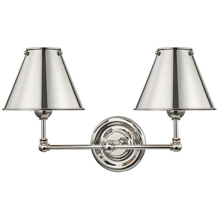 Hudson Valley Lighting - Classic No.1 Double Wall Sconce - MDS102-PN-MS | Montreal Lighting & Hardware