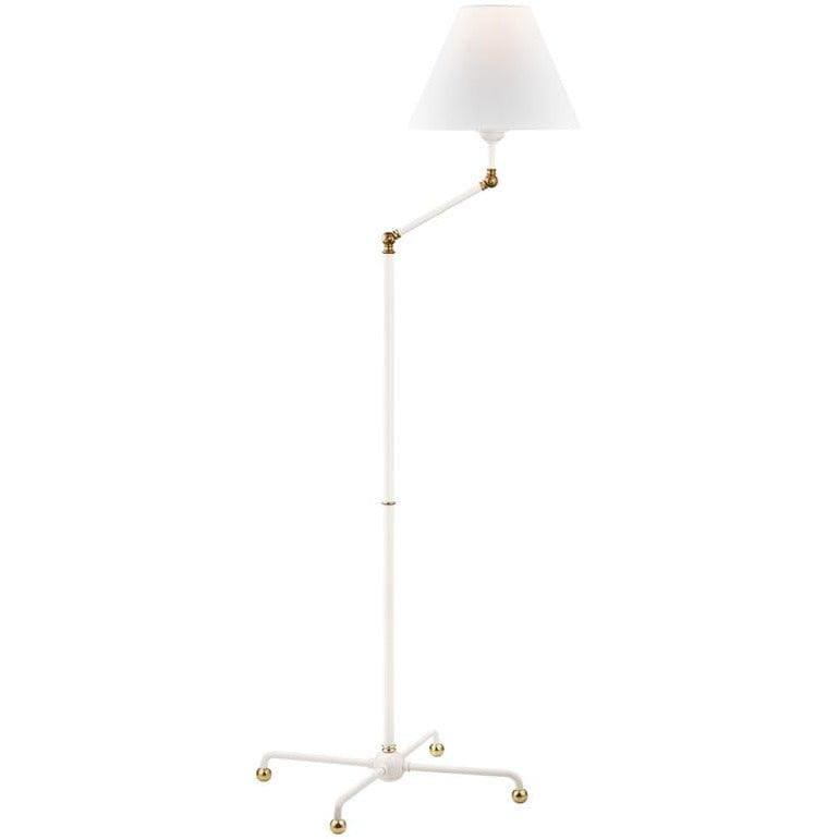 Hudson Valley Lighting - Classic No.1 Floor Lamp - MDSL110-AGB/WH | Montreal Lighting & Hardware
