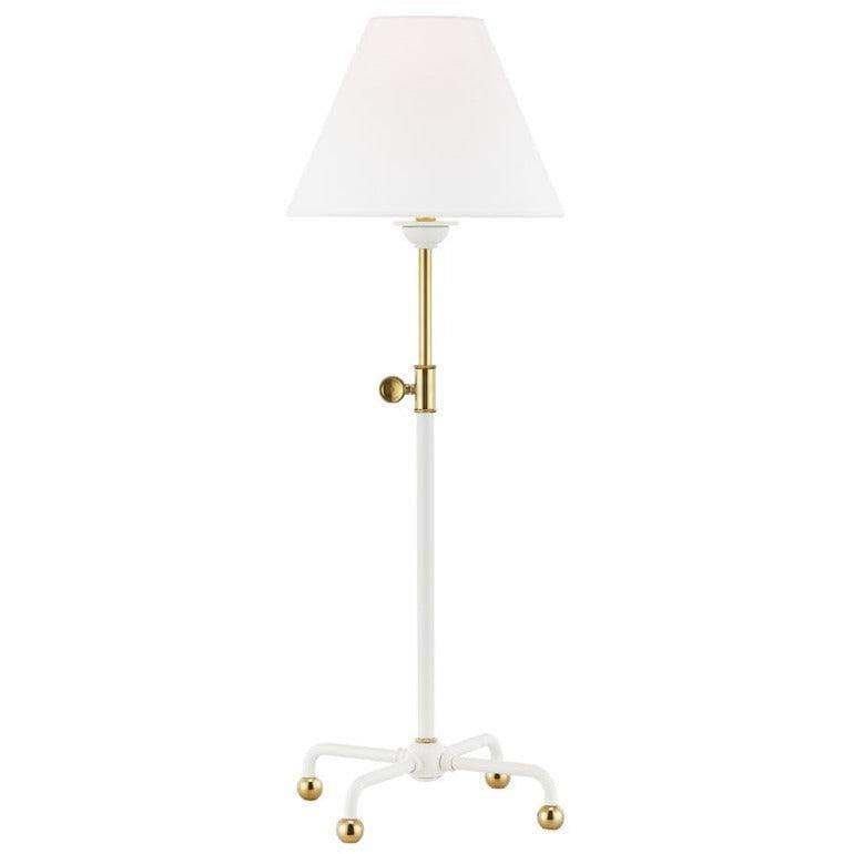 Hudson Valley Lighting - Classic No.1 Table Lamp - MDSL109-AGB/WH | Montreal Lighting & Hardware