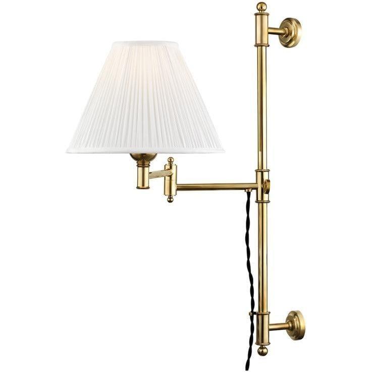Hudson Valley Lighting - Classic No.1 Tall Wall Swinger - MDS104-AGB | Montreal Lighting & Hardware