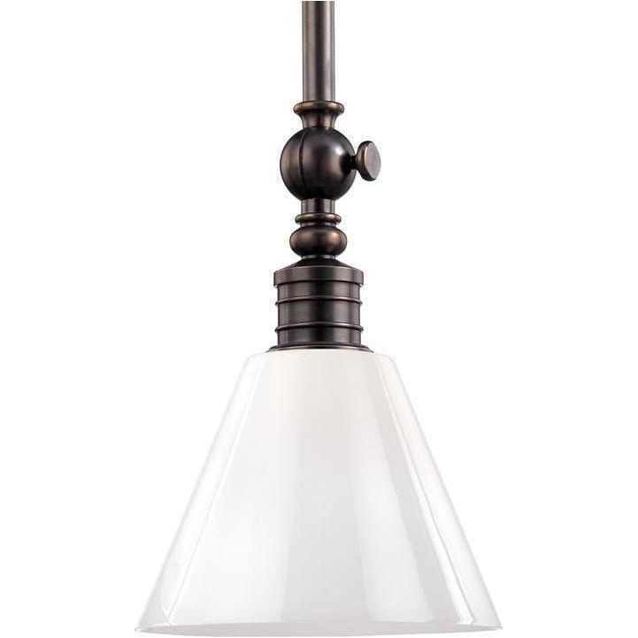 Hudson Valley Lighting - Darien Opal Shade Pendant - 9611-DB | Montreal Lighting & Hardware