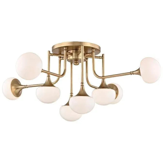 Hudson Valley Lighting - Fleming Semi Flush Mount - 4708-AGB | Montreal Lighting & Hardware