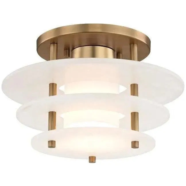 Hudson Valley Lighting - Gatsby LED Flush Mount - 9012F-AGB | Montreal Lighting & Hardware