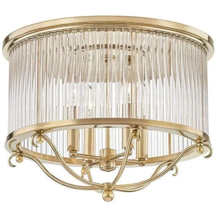 Hudson Valley Lighting - Glass No.1 Semi Flush Mount - MDS201-AGB | Montreal Lighting & Hardware