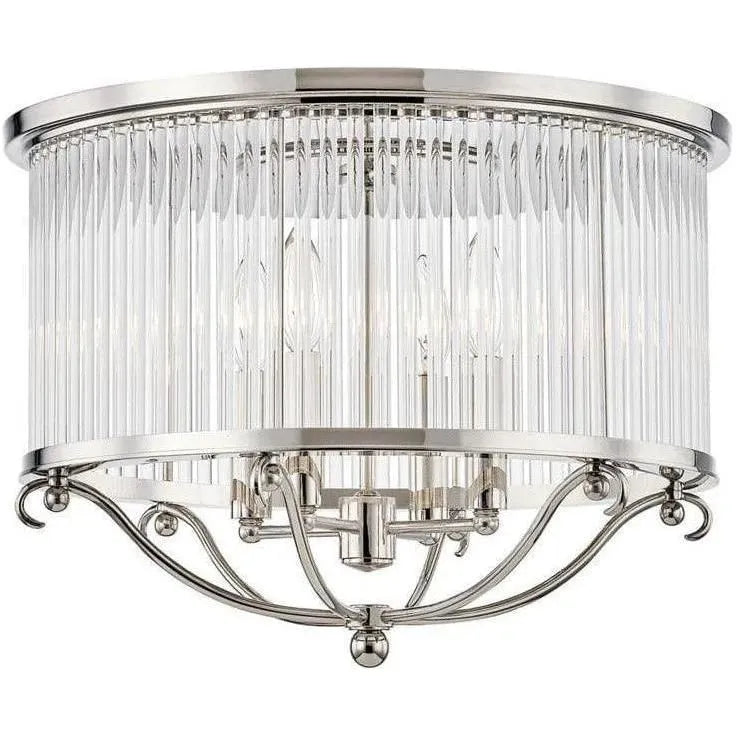 Hudson Valley Lighting - Glass No.1 Semi Flush Mount - MDS201-PN | Montreal Lighting & Hardware