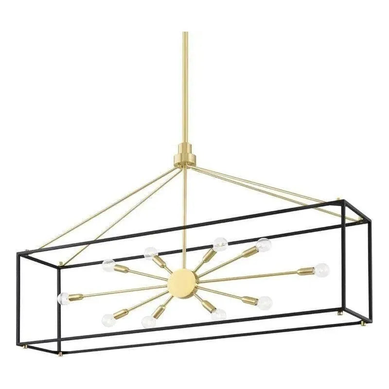 Hudson Valley Lighting - Glendale Linear Pendant - 8948-AGB/BK | Montreal Lighting & Hardware