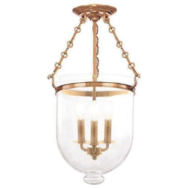 Hudson Valley Lighting - Hampton Clear Glass Semi Flush Mount - 251-AGB-C1 | Montreal Lighting & Hardware